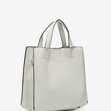 Shopper bag in white recycled materials