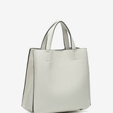 Shopper bag in white recycled materials