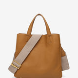 Bolso shopper en materiales reciclados camel