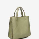 Green shopper bag made from recycled materials