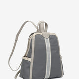 Backpack in grey recycled materials