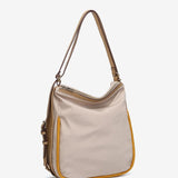 Bag - backpack in beige recycled materials