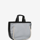 Shopper bag in grey recycled materials