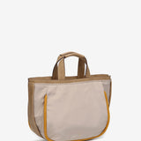 Shopper bag in beige recycled materials