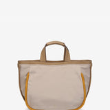 Shopper bag in beige recycled materials