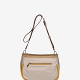 Crossbody bag in beige recycled materials