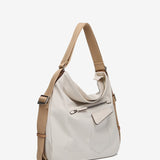 Bag - backpack in beige recycled materials