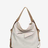 Bag - backpack in beige recycled materials