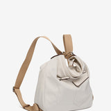 Bag - backpack in beige recycled materials