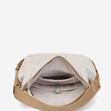 Bag - backpack in beige recycled materials