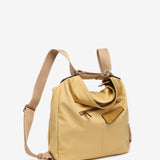 Bag - backpack in yellow recycled materials