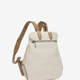 Backpack in beige recycled materials