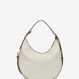 Shoulder bag in beige recycled materials