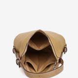 Camel shoulder bag in recycled materials