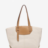 Bolso shopper en materiales reciclados beige