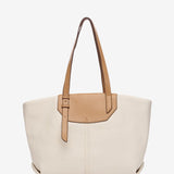 Bolso shopper en materiales reciclados beige