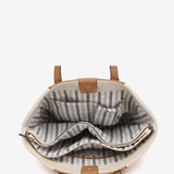 Bolso shopper en materiales reciclados beige