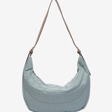 Shoulder bag in recycled and padded materials, blue