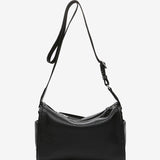 Black recycled material shoulder bag