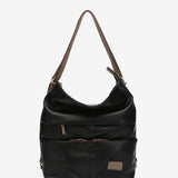 Bag - backpack in black recycled materials