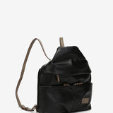 Bag - backpack in black recycled materials