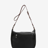 Black recycled material shoulder bag