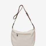 Crossbody bag in beige recycled materials