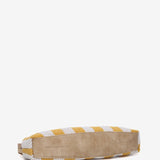 Striped party clutch in yellow