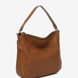 Shoulder bag in cognac leather