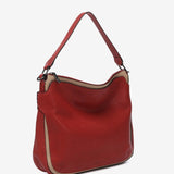 Bolso de hombro en piel roja