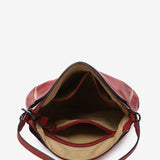 Bolso de hombro en piel roja