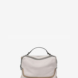 Beige leather shoulder bag