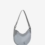 Small shoulder bag in grey leather