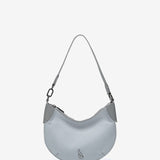 Small shoulder bag in grey leather