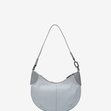 Small shoulder bag in grey leather