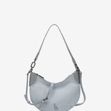 Small shoulder bag in grey leather