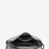 Small shoulder bag in grey leather