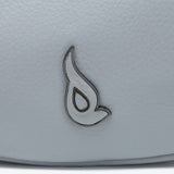 Small shoulder bag in grey leather