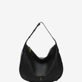 Black leather shoulder bag