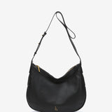 Black leather shoulder bag