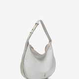 White leather shoulder bag