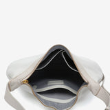 White leather shoulder bag