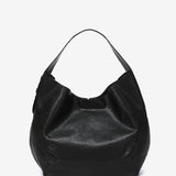 Black leather shoulder bag