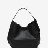 Black leather shoulder bag