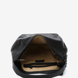 Black leather shoulder bag