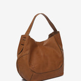 Bolso de hombro en piel cognac