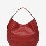 Rote Leder-Schultertasche