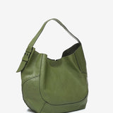 Bolso de hombro en piel verde