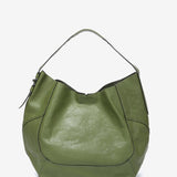 Bolso de hombro en piel verde