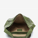 Bolso de hombro en piel verde